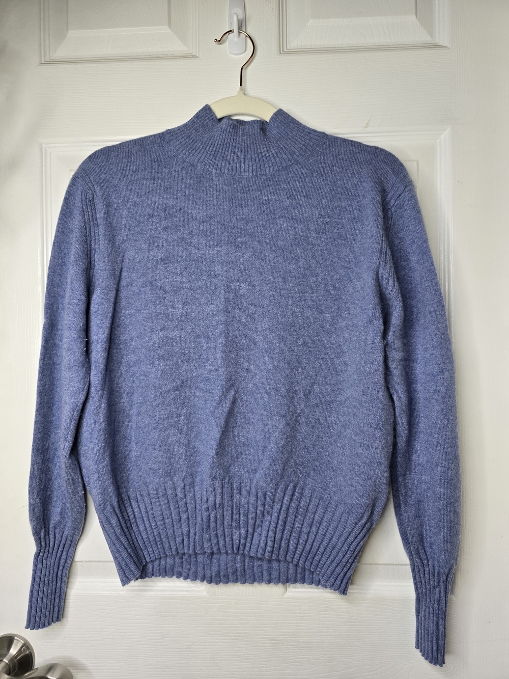 J.Crew 100% Everyday Cashmere Mockneck Sweater Blue M